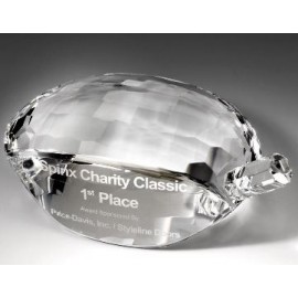 Large Optical Crystal Golf Driver Head Award with Logo