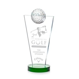 Slough Golf Award - Starfire/Green 8" with Logo