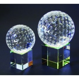 Small Crystal Golf Ball Award Set with Logo  Small Crystal Golf Ball Award Set with Logo