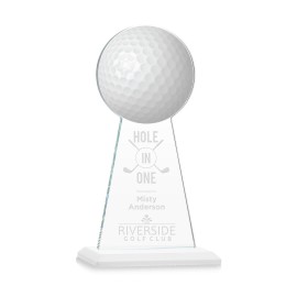 Custom VividPrint/Etch Award - Edenwood Golf/White 9"