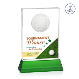 VividPrint Award on Base - Pennington/Green 8" H with Logo