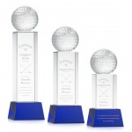 Golf Ball Award on Belcroft Base - Blue with Logo