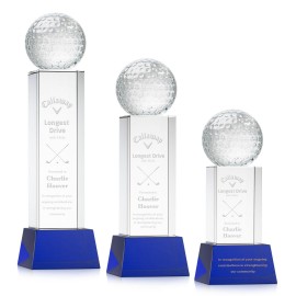 Golf Ball Award on Belcroft Base - Blue with Logo