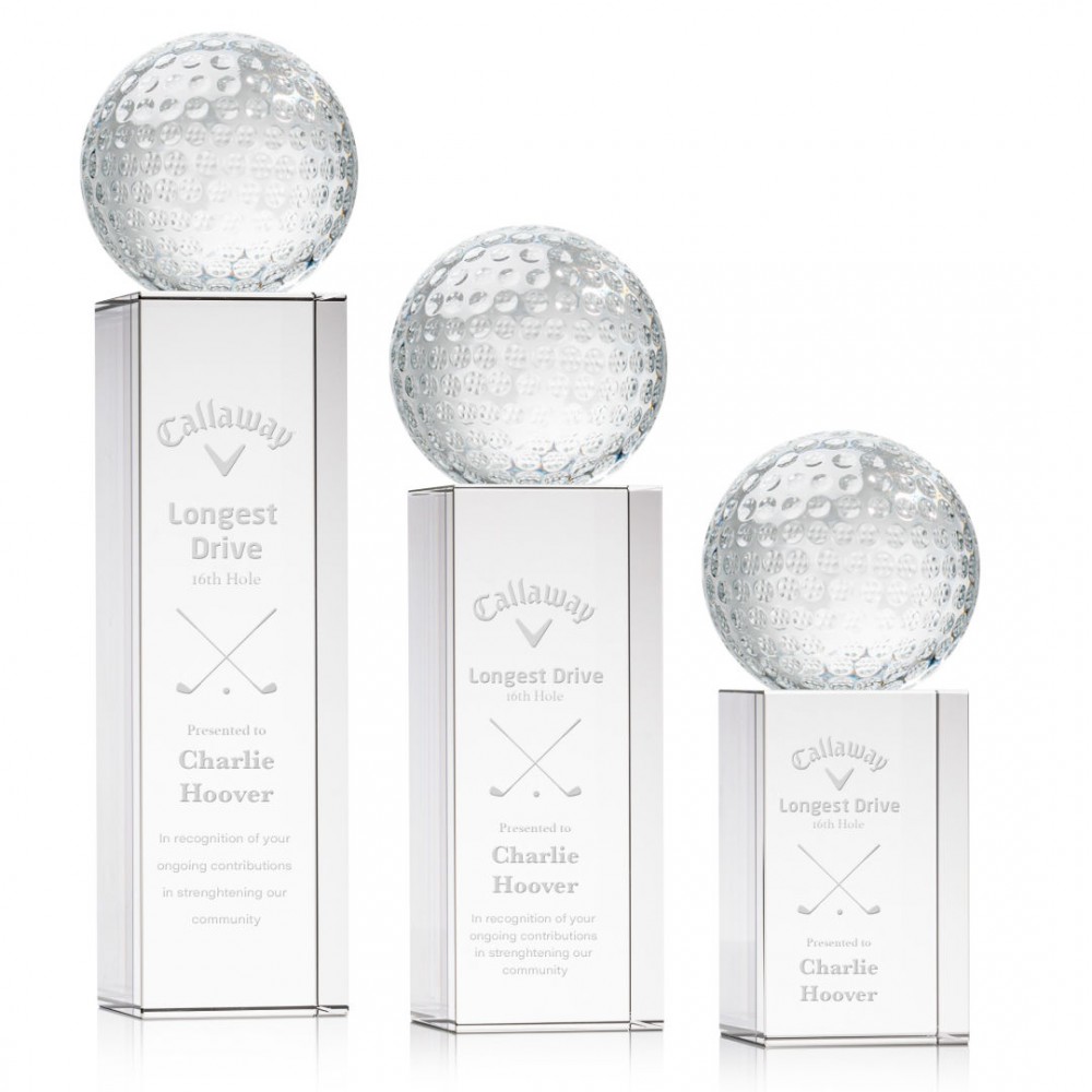 Golf Ball Award on Dakota Base with Logo Golf Ball Award on Dakota Base with Logo