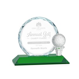 Nashdene Award - Optical/Green 4" Diam with Logo