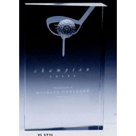 Personalized Large Crystal Prestige Golf Award