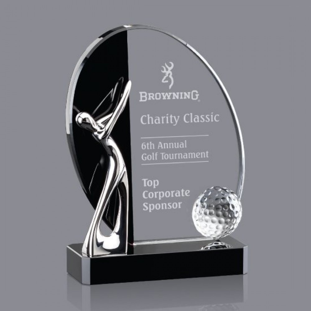 Wadsworth Golf Award - Optical/Black 8" with Logo