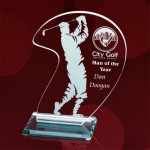 Personalized Male Golfer Award - Jade 6"x8"