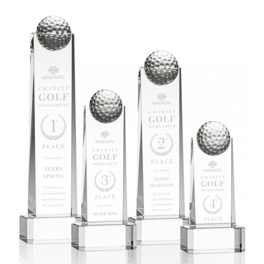 Logo Branded Dunbar Golf Award on Base - Clear Logo Branded Dunbar Golf Award on Base - Clear