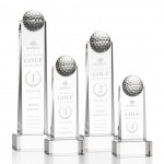 Logo Branded Dunbar Golf Award on Base - Clear