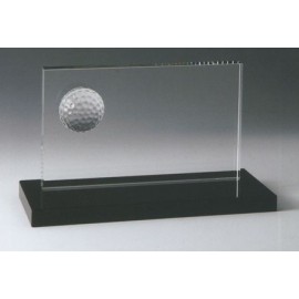 Upper Golf Panel Crystal Award with Logo