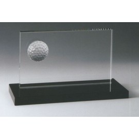 Upper Golf Panel Crystal Award with Logo  Upper Golf Panel Crystal Award with Logo