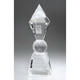 Medium Optical Crystal Golf Scepter Award with Logo  Medium Optical Crystal Golf Scepter Award with Logo