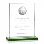 Cumberland Golf Award - Starfire/Green 6"x8" with Logo