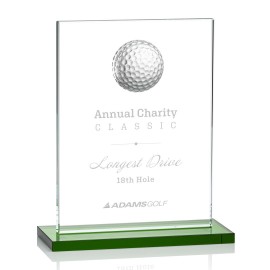 Cumberland Golf Award - Starfire/Green 6"x8" with Logo