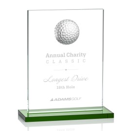 Cumberland Golf Award - Starfire/Green 6"x8" with Logo  Cumberland Golf Award - Starfire/Green 6"x8" with Logo