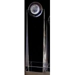 Promotional Large Crystal Golf Tower Award (11"x3"x2")