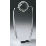 Optic Crystal Golf Award (9"x4") with Logo