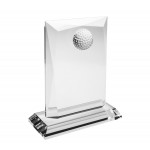 Logo Branded Optic Crystal Golf Prestige Award (6"x4"x")
