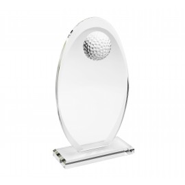 Customized Starfire Glass Golf Arrowhead Award (7"x4"x")  Customized Starfire Glass Golf Arrowhead Award (7"x4"x")