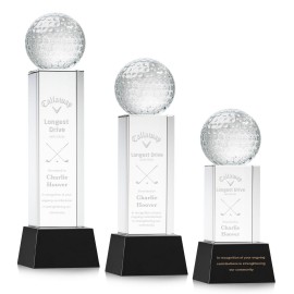 Custom Golf Ball Award on Belcroft Base - Black