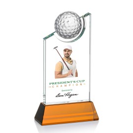 Customized VividPrint Award - Brixton Golf/Amber 9"