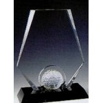 Logo Printed Medium Crystal Premier Golf Award (8")