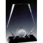Logo Printed Medium Crystal Premier Golf Award (8")