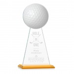 Personalized VividPrint/Etch Award - Edenwood Golf/Amber 11"