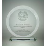 Logo Branded Starfire Glass Golf Sunflower Award (5"x4"x")