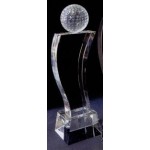 Custom 11" Medium Crystal Golf Tower Award