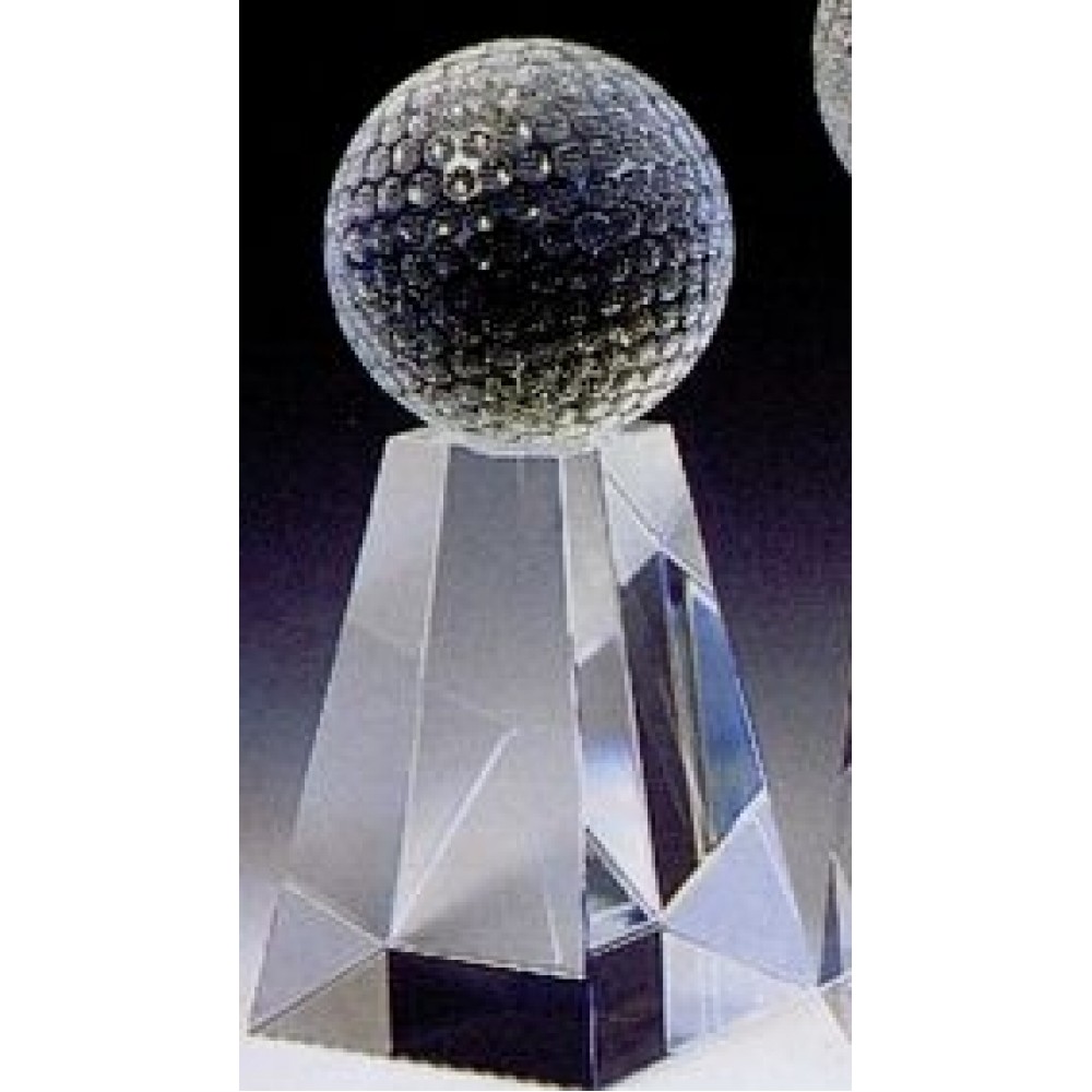 Optic Crystal Golf Award (7"x3 1/8") with Logo