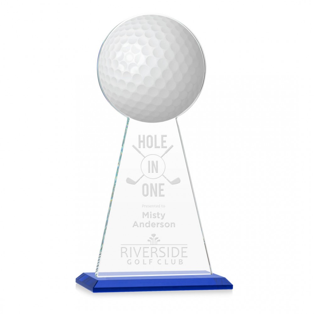 Custom VividPrint/Etch Award - Edenwood Golf/Blue 11"