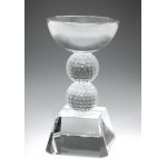 Promotional Medium Optical Crystal Golf Chalice Award