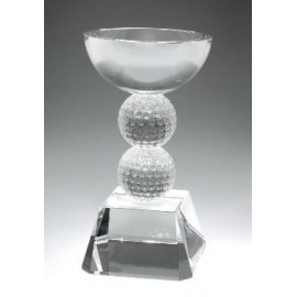 Promotional Medium Optical Crystal Golf Chalice Award