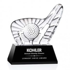 Personalized Dougherty Golf Award (L) - Black Base 7" W  Personalized Dougherty Golf Award (L) - Black Base 7" W