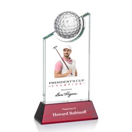 VividPrint Award - Brixton Golf/Red 9" with Logo  VividPrint Award - Brixton Golf/Red 9" with Logo