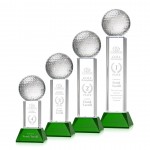 Golf Ball Award on Stowe Base - Green with Logo