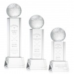 Golf Ball Award on Belcroft Base - Clear with Logo