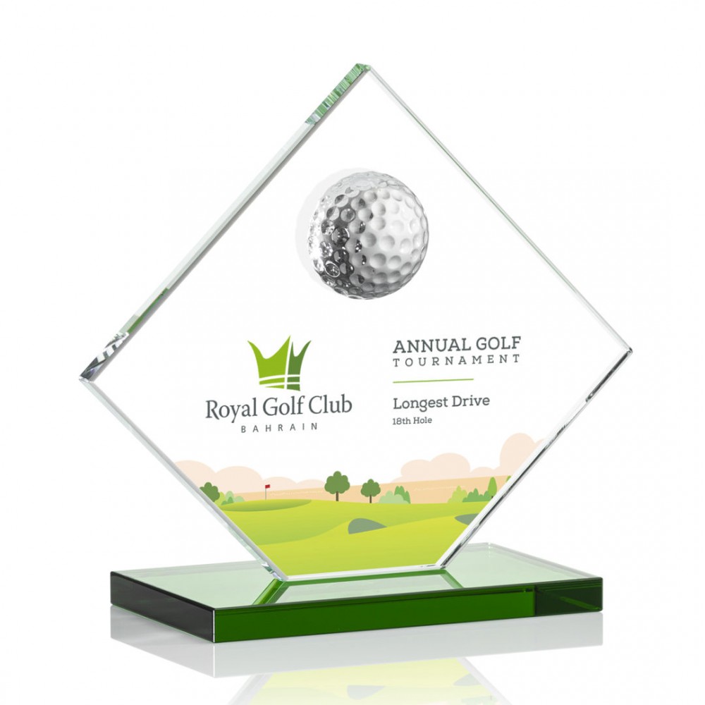 VividPrint Golf Award - Barrick/Green 6" High with Logo