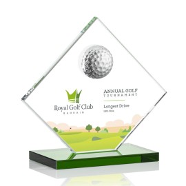 Promotional VividPrint Golf Award - Barrick/Green 6" High  Promotional VividPrint Golf Award - Barrick/Green 6" High
