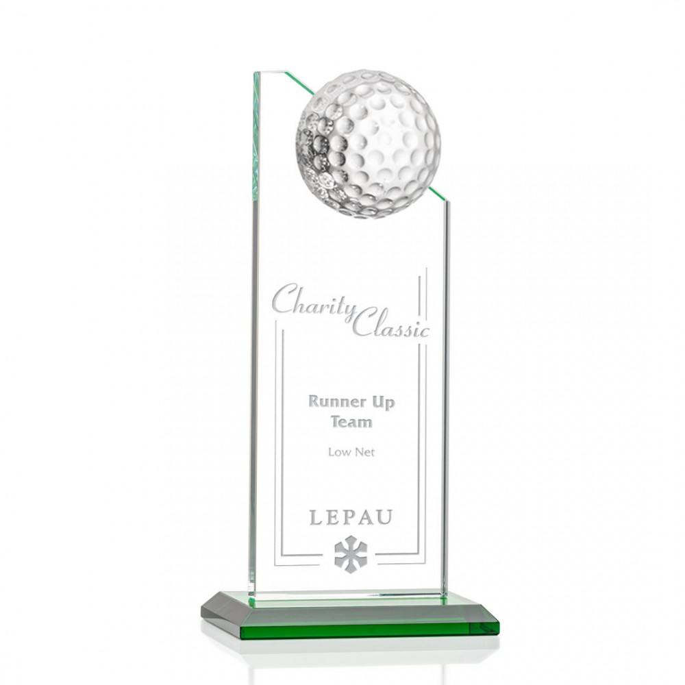 Personalized Ashfield Golf Award - Optical/Green 8"
