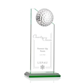 Personalized Ashfield Golf Award - Optical/Green 8"