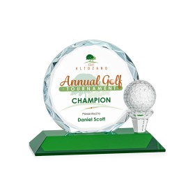 Logo Branded VividPrint Award - Nashdene/Green 4" Diam