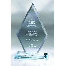 Starfire Glass Golf Arrowhead Award (10"x6"x") with Logo
