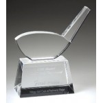 Personalized Medium Optical Crystal Golf Driver Award
