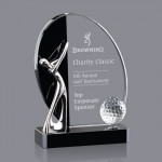 Wadsworth Golf Award - Optical/Black 6" with Logo