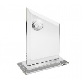 Starfire Glass Golf Clip Award (9"x6"x") with Logo  Starfire Glass Golf Clip Award (9"x6"x") with Logo