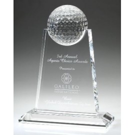 Medium Optical Crystal Paramount Golf Trophy with Logo  Medium Optical Crystal Paramount Golf Trophy with Logo