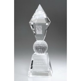 Small Optical Crystal Golf Scepter Award with Logo